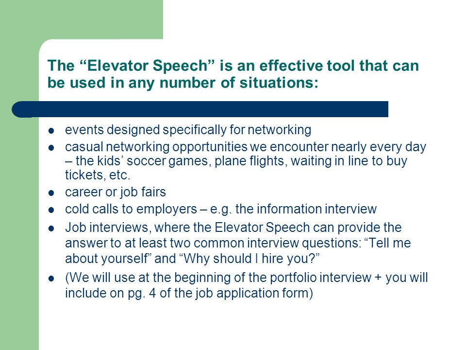HOW TO: Write Your 60-Second Elevator Pitch